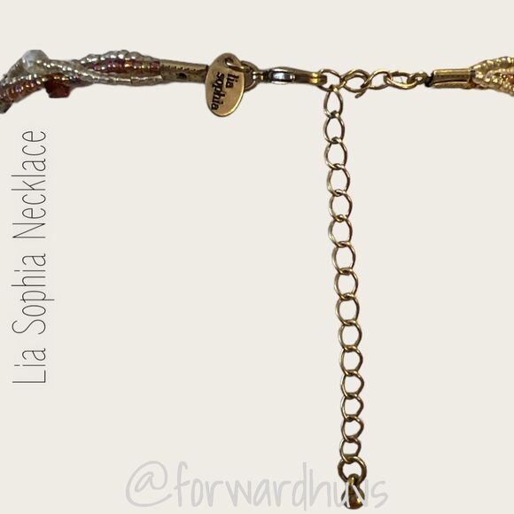 Lia Sophia Large Pendant Beaded Necklace - Picture 4 of 7